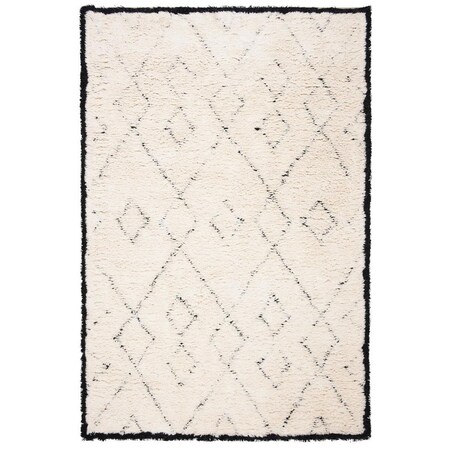 Safavieh 5 x 8 ft. Rectanglar Casablanca Shag Rug - Ivory & Black CSB917A-5
